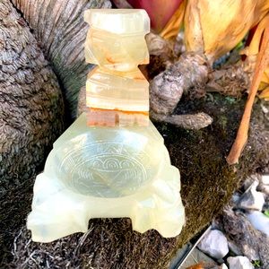 Vintage Banded Calcite carved figurine